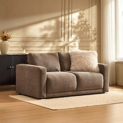 Mushroom 2 Seater Sofa with Deep Cushions & Wide Arms furnitell
