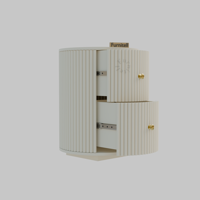 FURNITELL BED SIDE TABEL-WHITE Furnitell