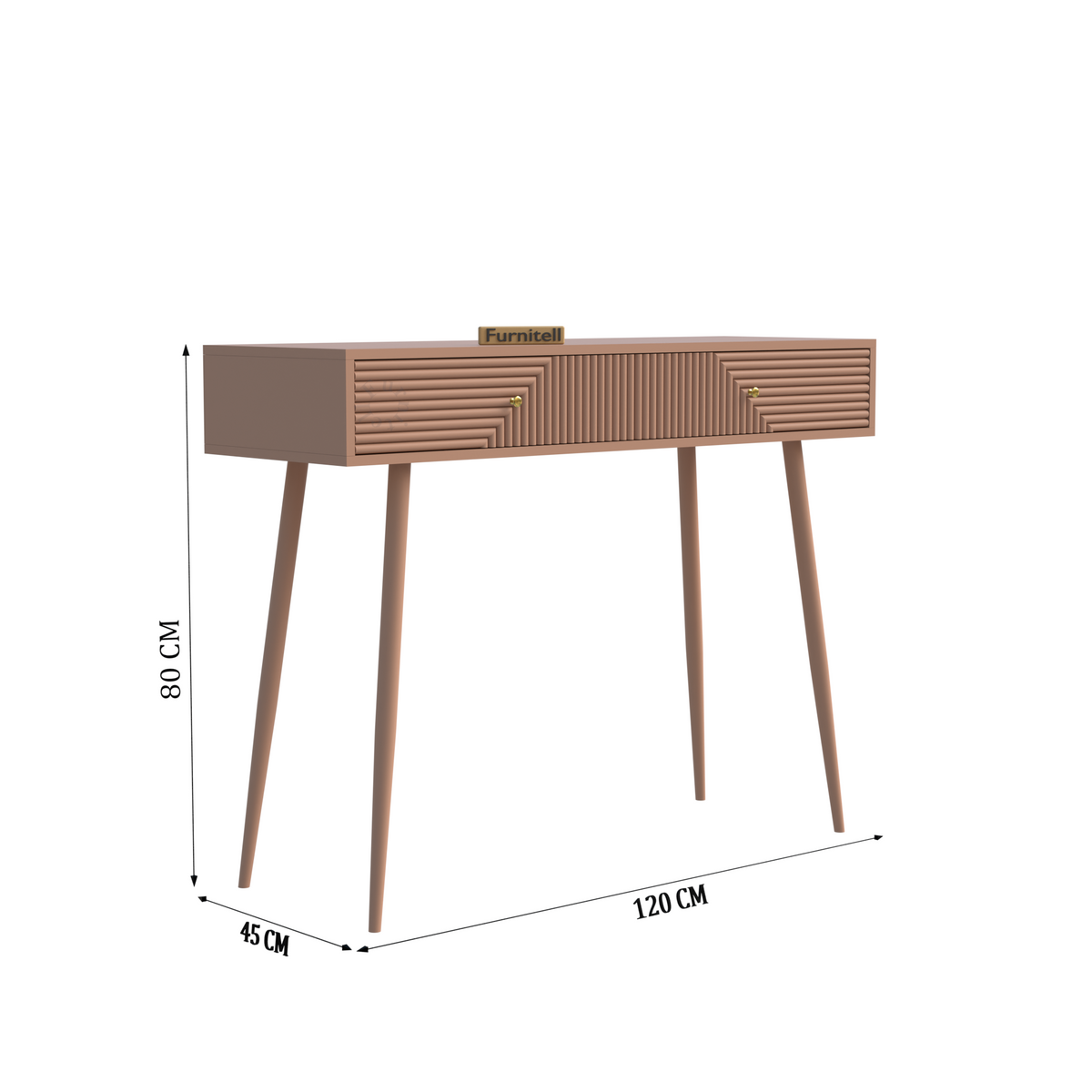 Furnitell Modern Console Table with 2 Drawers | 5 Year Warranty