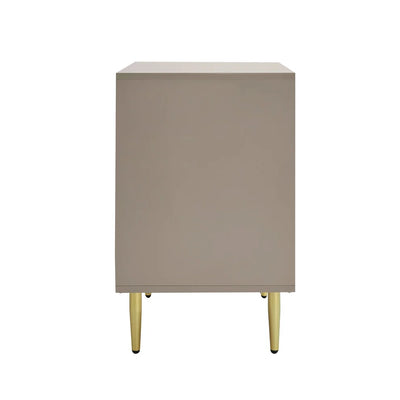 Taupe Fluted 3-Piece Bedroom Storage Set furnitell