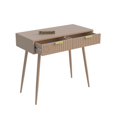 Furnitell Modern Fluted Console Table with Drawer | 5 Year Warranty