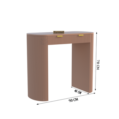Furnitell Modern Fluted Console Table for Living Room | 5 Year Warranty