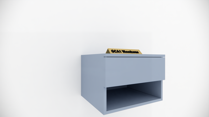 FURNITELL WELLMOUNT BED SIDE-GREY Furnitell