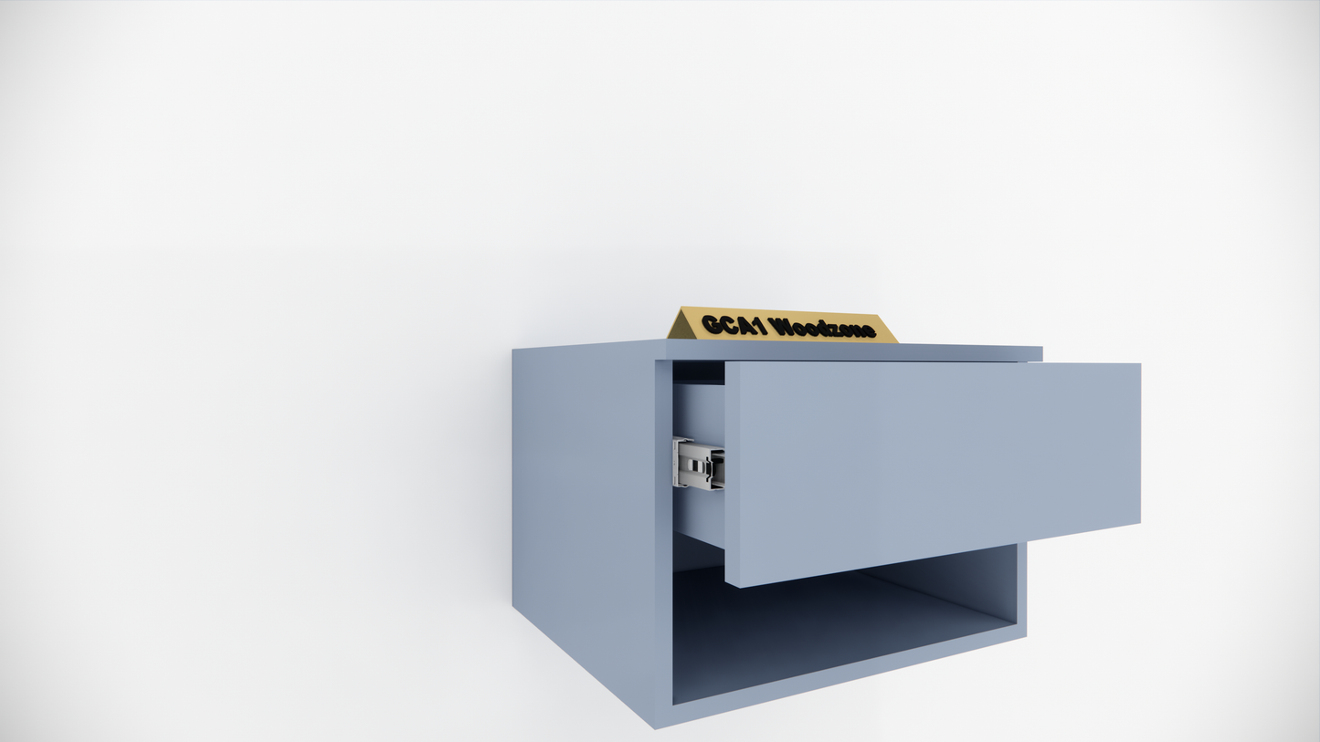FURNITELL WELLMOUNT BED SIDE-GREY Furnitell