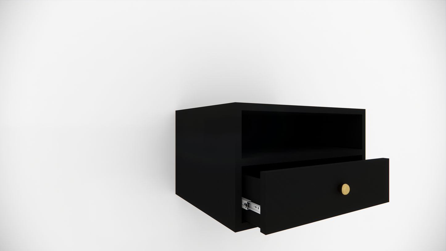 FURNITELL WELLMOUNT BED SIDE-BLACK Furnitell