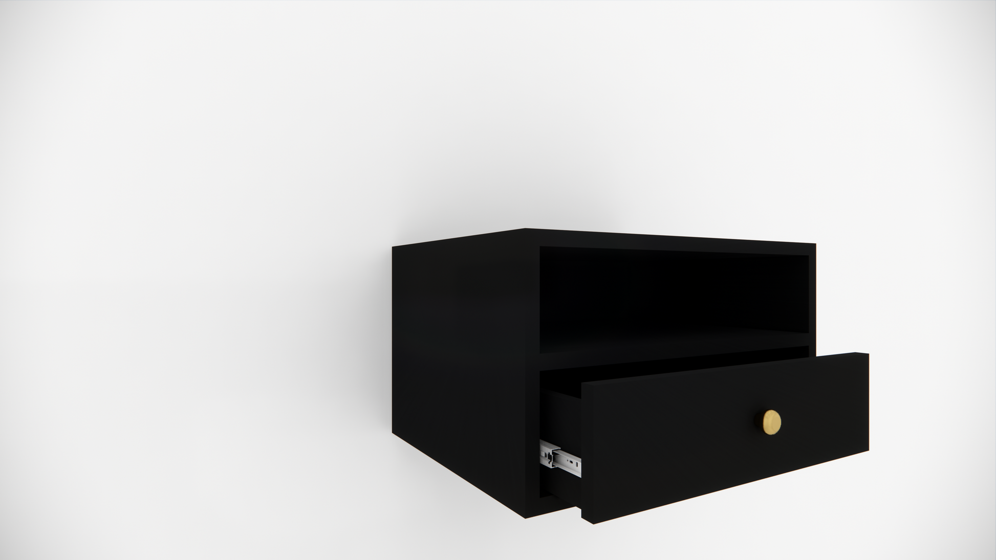 FURNITELL WELLMOUNT BED SIDE-BLACK Furnitell