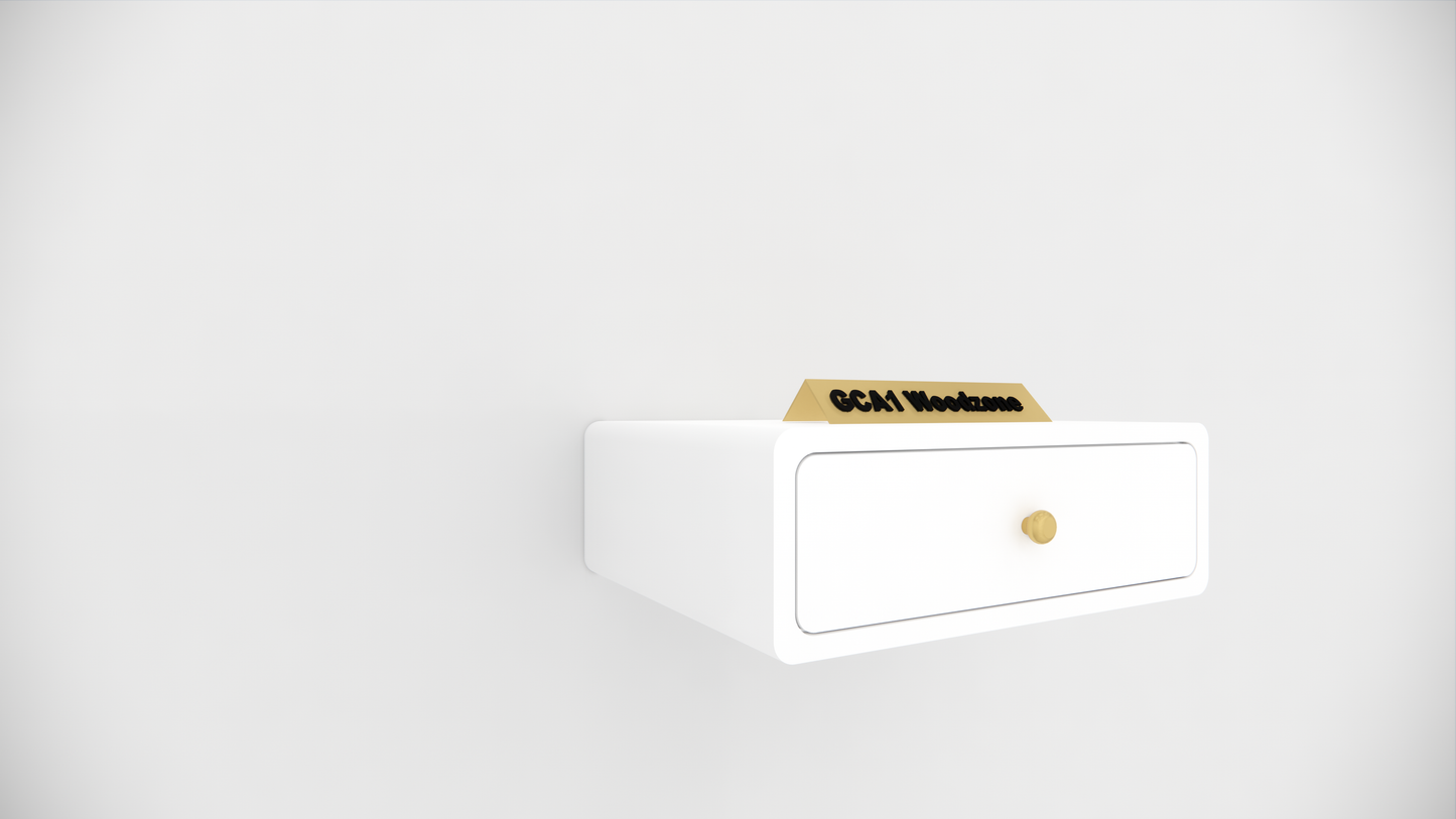 FURNITELL WELLMOUNT BED SIDE-WHITE Furnitell