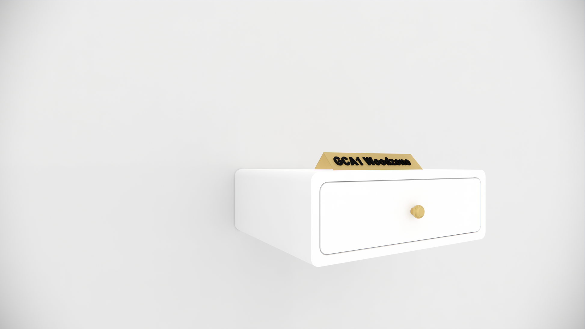 FURNITELL WELLMOUNT BED SIDE-WHITE Furnitell