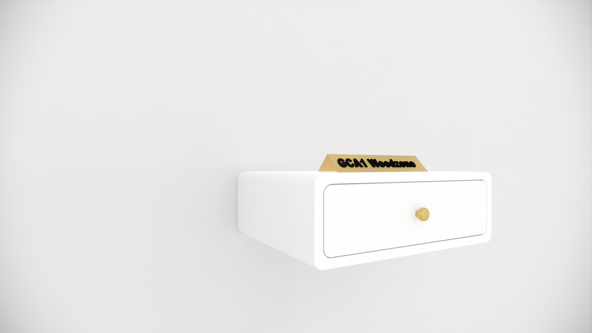 FURNITELL WELLMOUNT BED SIDE-WHITE Furnitell