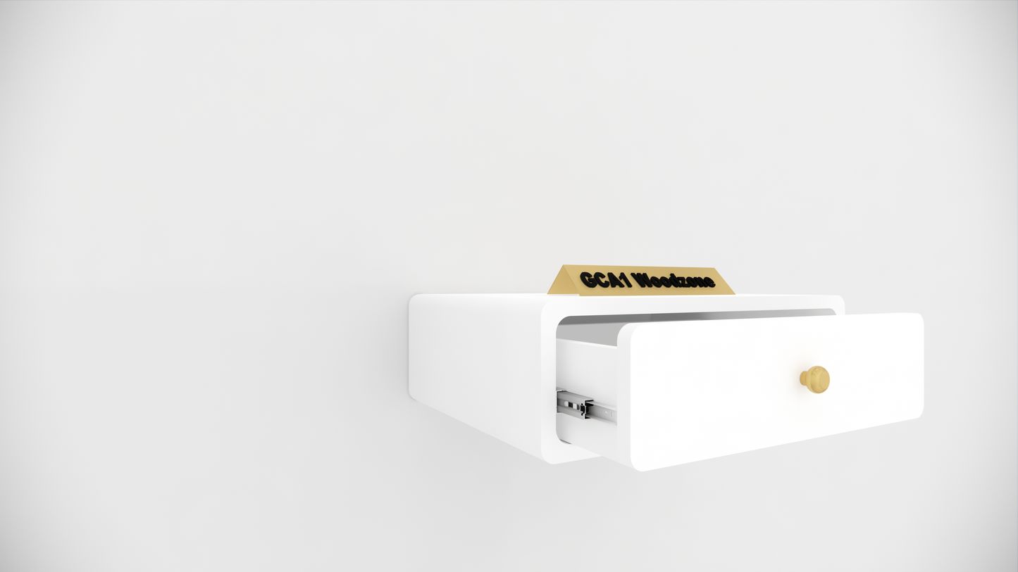 FURNITELL WELLMOUNT BED SIDE-WHITE Furnitell