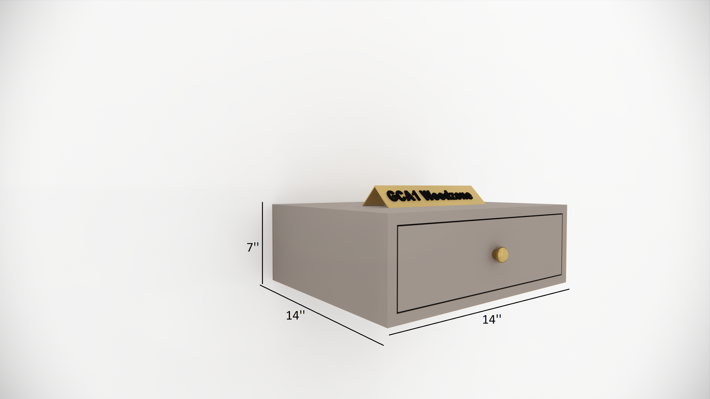 FURNITELL WELLMOUNT BED SIDE-BEIGE Furnitell