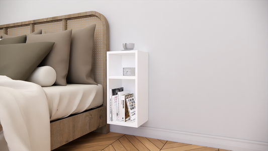Furnitell Wall-Mounted Storage Shelf – 2 Compartment