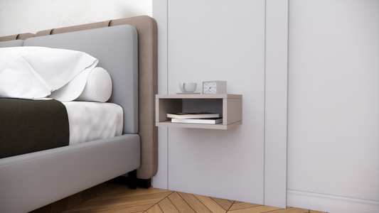 FURNITELL WELLMOUNT BED SIDE-BEIGE Furnitell