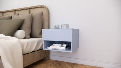 FURNITELL WELLMOUNT BED SIDE-GREY Furnitell