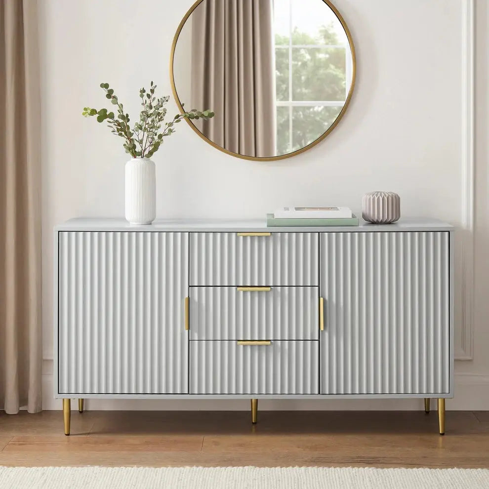 Furnitell HDMR Sideboard with Drawers - White furnitell