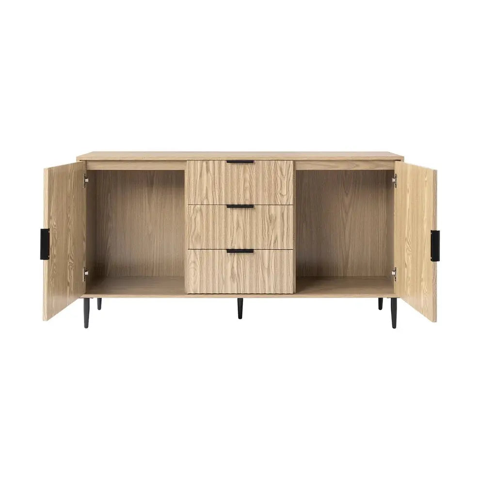 Furnitell Sideboard with Drawers Wood Effect furnitell