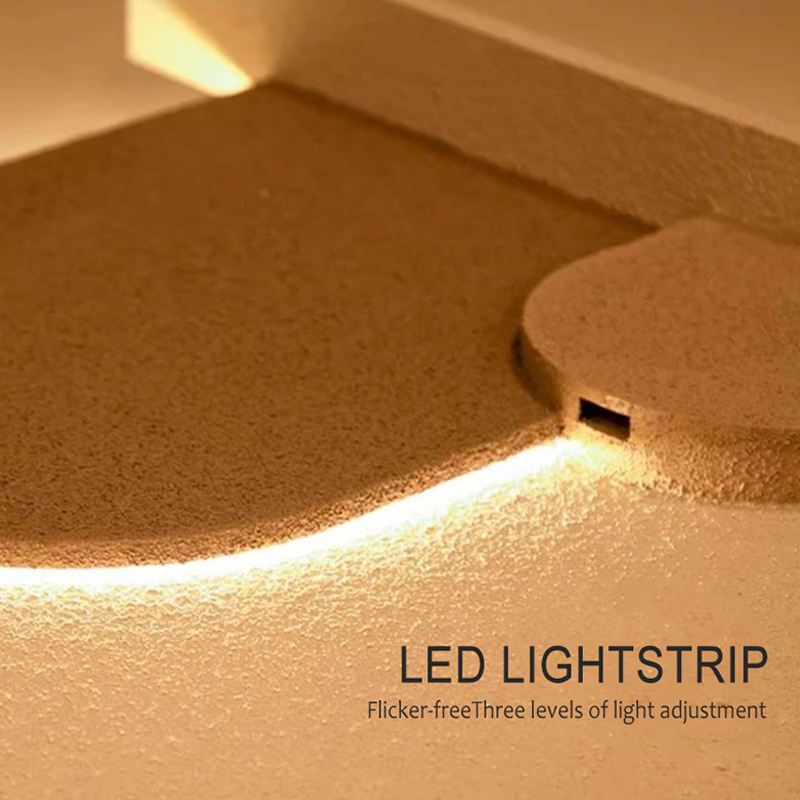 Sandstone LED Wall Art Panel with Pampas Shelf Furnitell