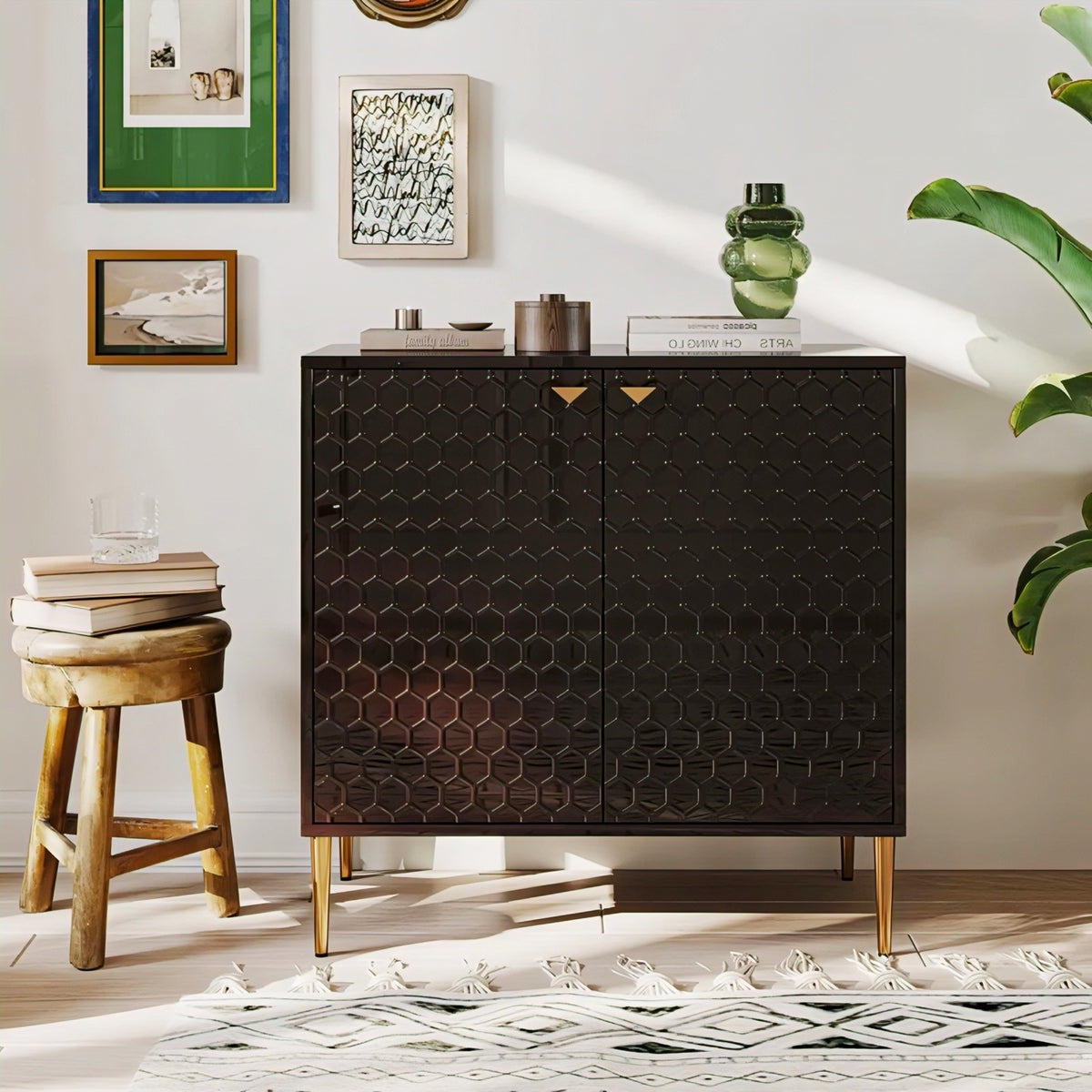 Furnitell 2 - Door Accent Cabinet with High Gloss Furnitell