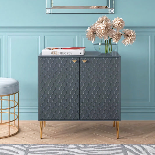 furnitell 2 - Door Accent Cabinet with High Gloss
