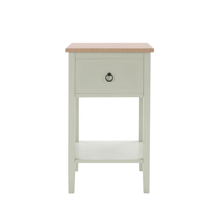 1 Drawer Nightstand - Sage Green Furnitell