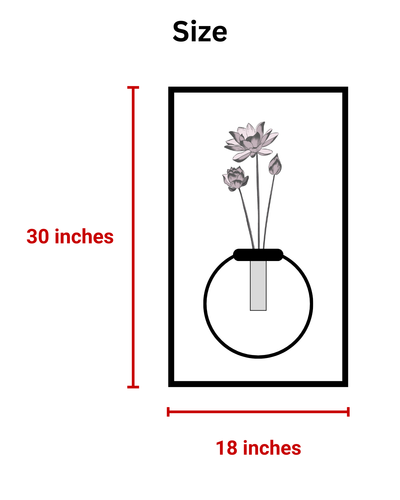 Modern LED Wall Mounted Flower Vase Light – 30 x 18 Inches Panel Furnitell