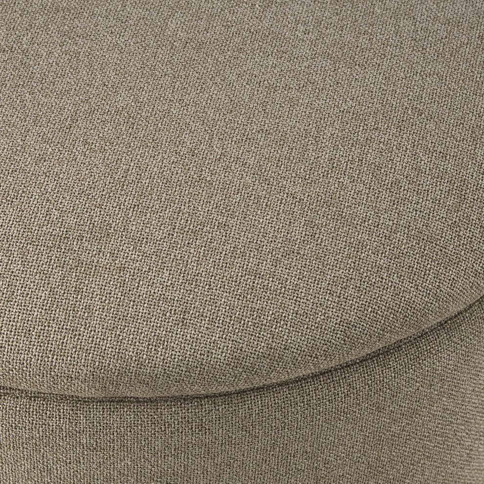 Oatmeal Upholstered Storage Ottoman Stool furnitell
