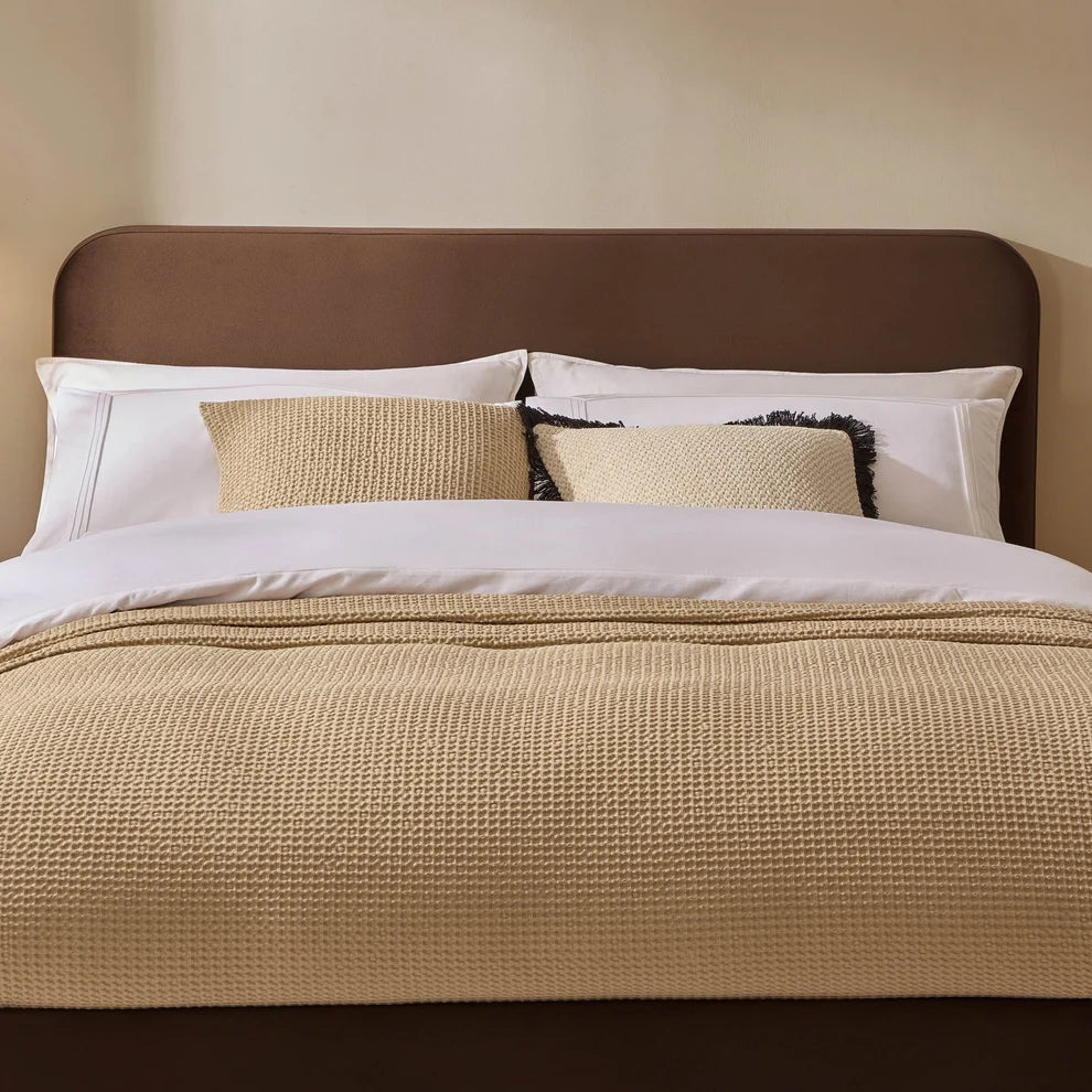 Mocha Upholstered Bed Frame | Furnitell Furnitell