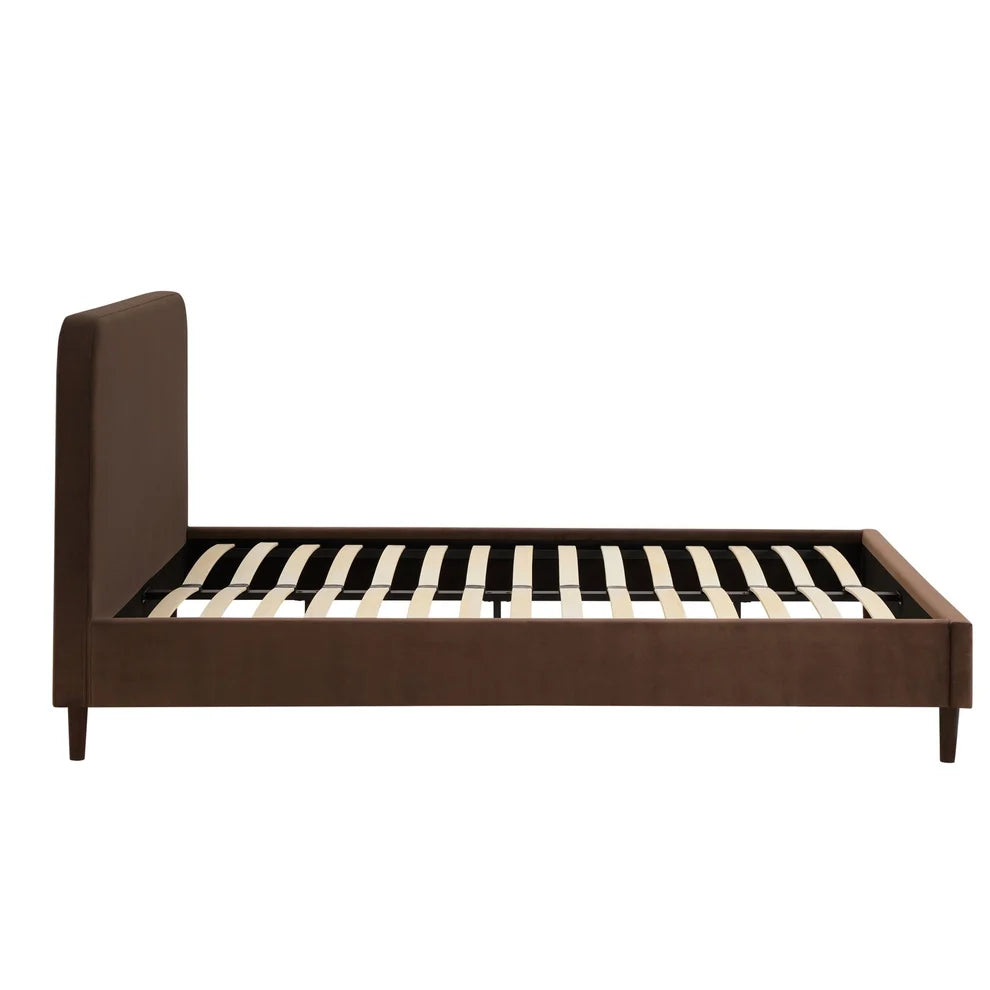 Cappuccino Upholstered Bed Frame | Furnitell Furnitell