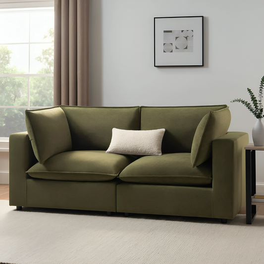 FURNITELL-2 Seater Sofa - Olive