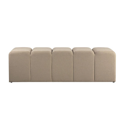 Oatmeal Upholstered Bench with Padded Design Furnitell