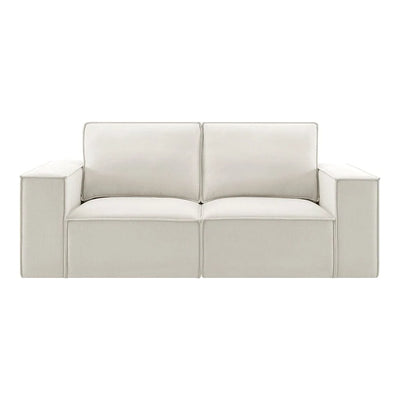 Ivory 2 Seater Sofa with Deep Cushions & Wide Armrests furnitell