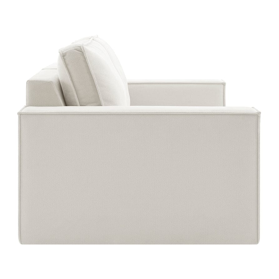 Ivory 2 Seater Sofa with Deep Cushions & Wide Armrests furnitell