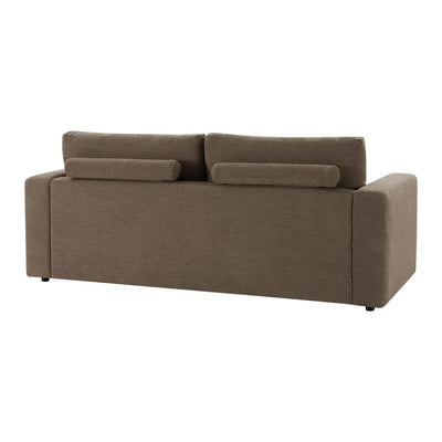 Mushroom 2 Seater Sofa with Deep Cushions & Wide Arms furnitell