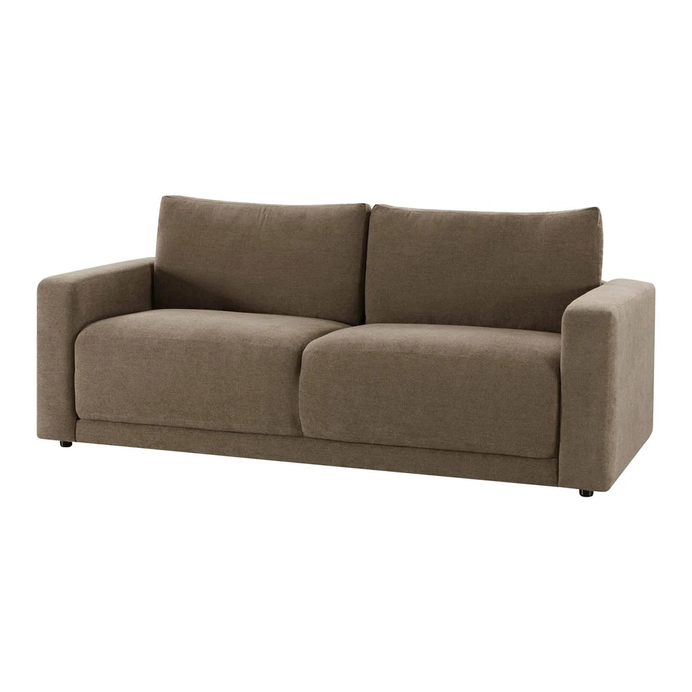 Mushroom 2 Seater Sofa with Deep Cushions & Wide Arms furnitell