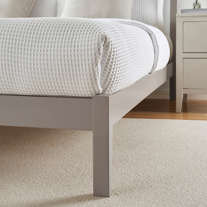 Furnitell Solid Wood Single Bed – Stone Finish | 5 Years Warranty