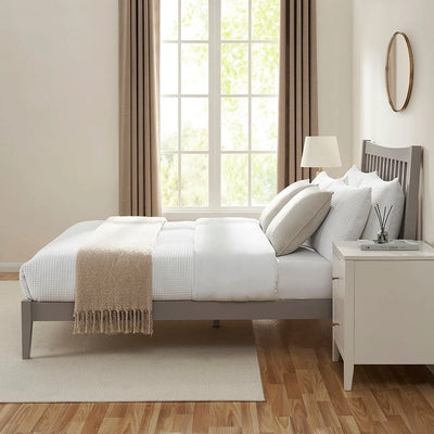 Cream Wooden Bedside Furnitell