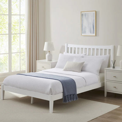 FURNITELL Bed Frame - White Furnitell