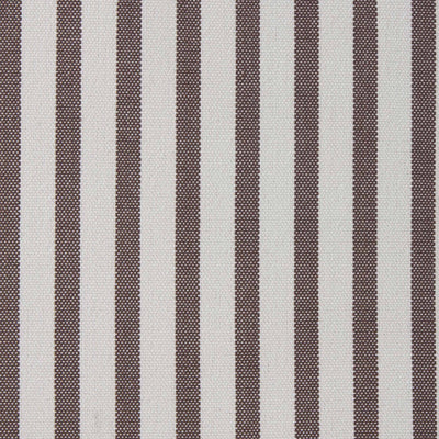 Cream & Brown Striped Upholstered Pouffe Furnitell