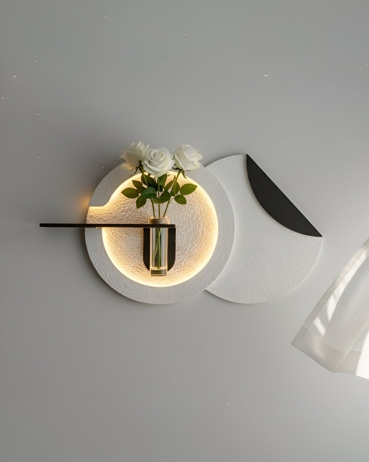 Modern Stucco Wall Lamp | Warm LED Wall Light for Home Decor Furnitell