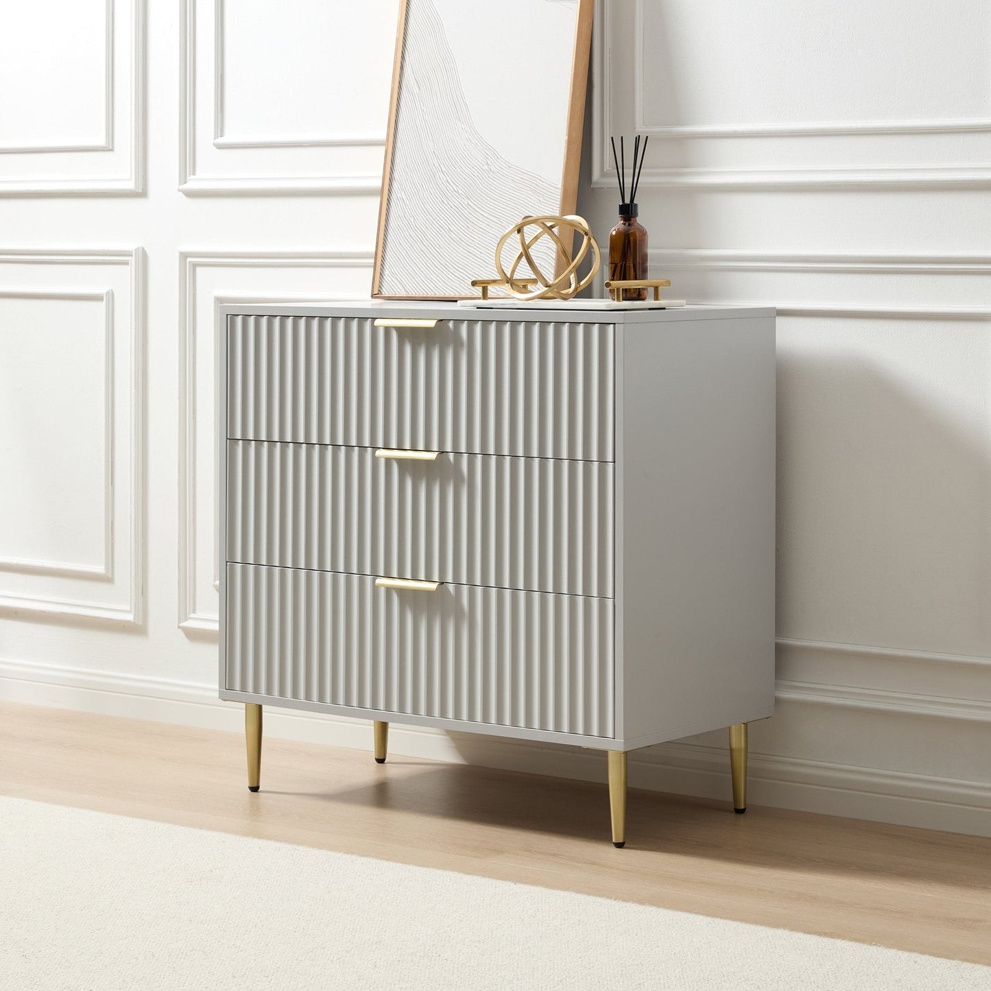 Evie 3 Drawer Chest - Grey