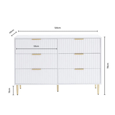 Furnitell 6 Drawer Chest furnitell