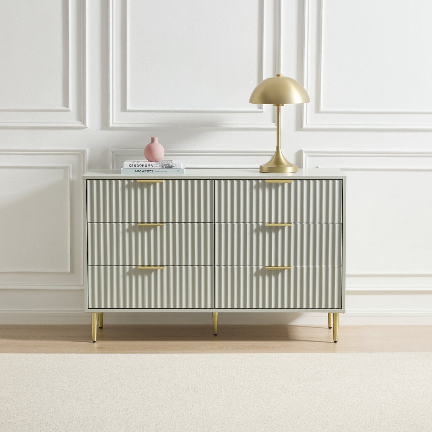 Evie 6 Drawer Chest - Sage Green