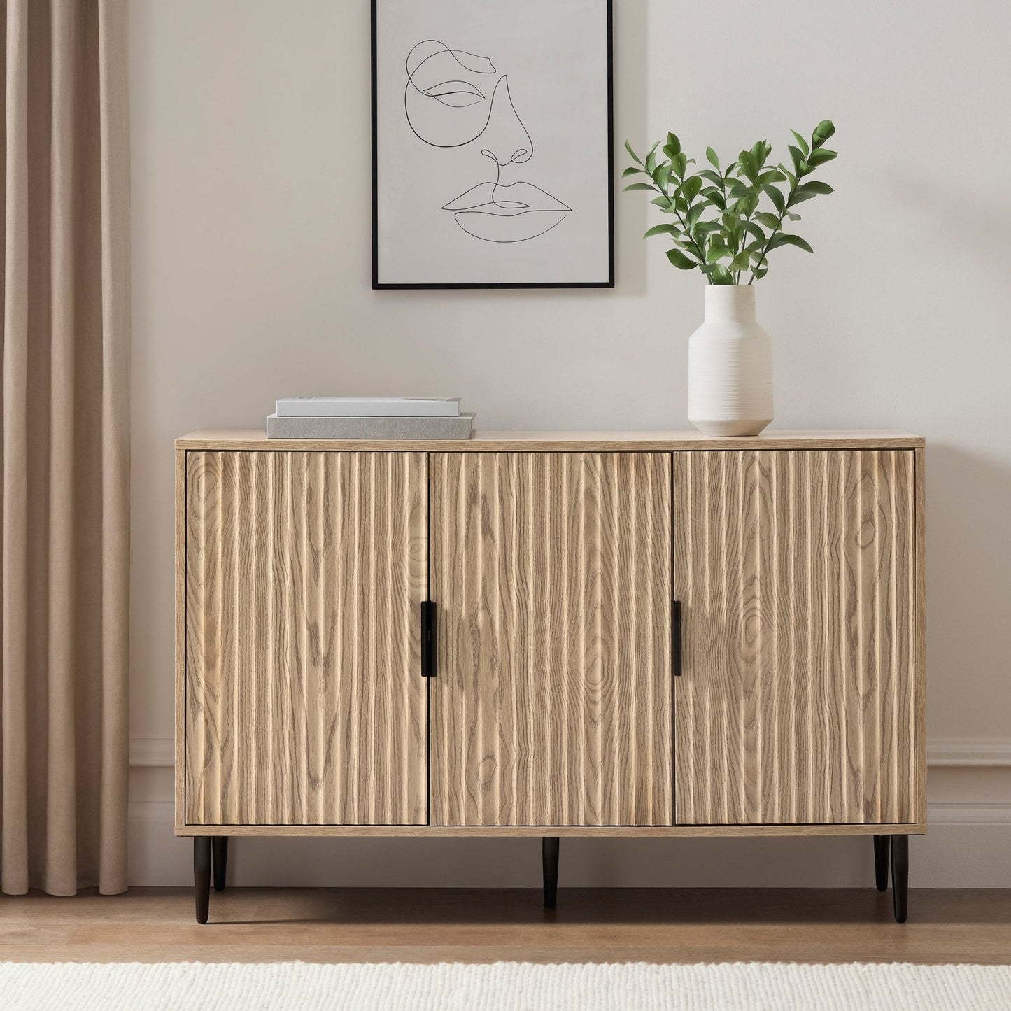 Evie Large Sideboard - Wood Effect