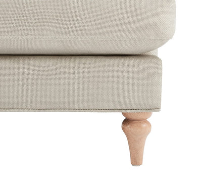 Beige 2 Seater Sofa with Cushioned Seats & Wooden Legs furnitell