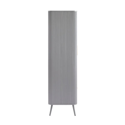 FURNITELL 2 Door Wardrobe - Light Grey Furnitell