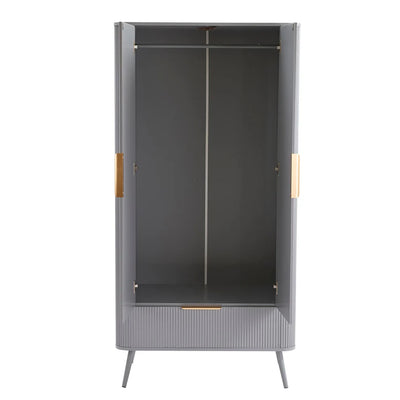 FURNITELL 2 Door Wardrobe - Light Grey Furnitell
