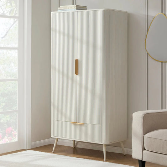 FURNITELL 2 Door Wardrobe - Warm White