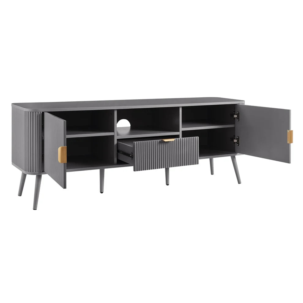 FURNITELL  60'' TV Unit - Light Grey Furnitell
