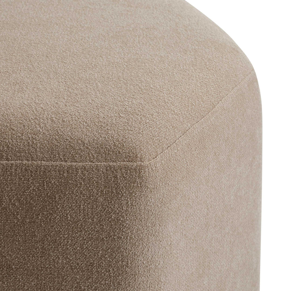Oatmeal Chenille Upholstered Stool Furnitell