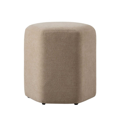 Oatmeal Chenille Upholstered Stool Furnitell